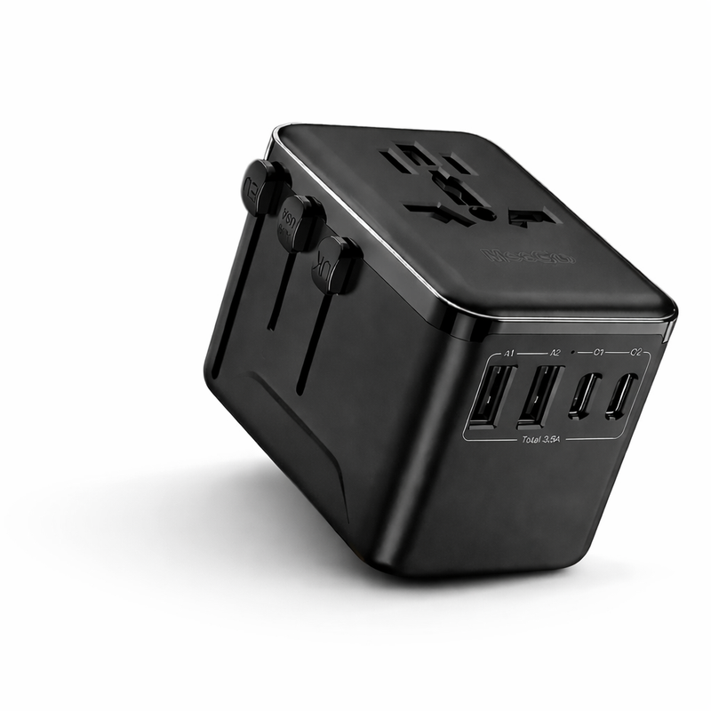 AXORA Universal Travel Adapter – Fast Charging | Worldwide Compatible