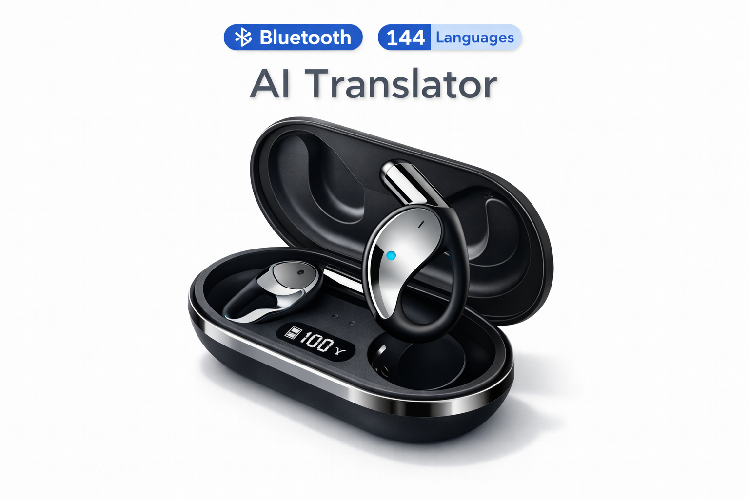 AI Real-Time Translator Earbuds -144 Languages