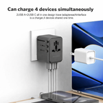 AXORA Universal Travel Adapter – Fast Charging | Worldwide Compatible