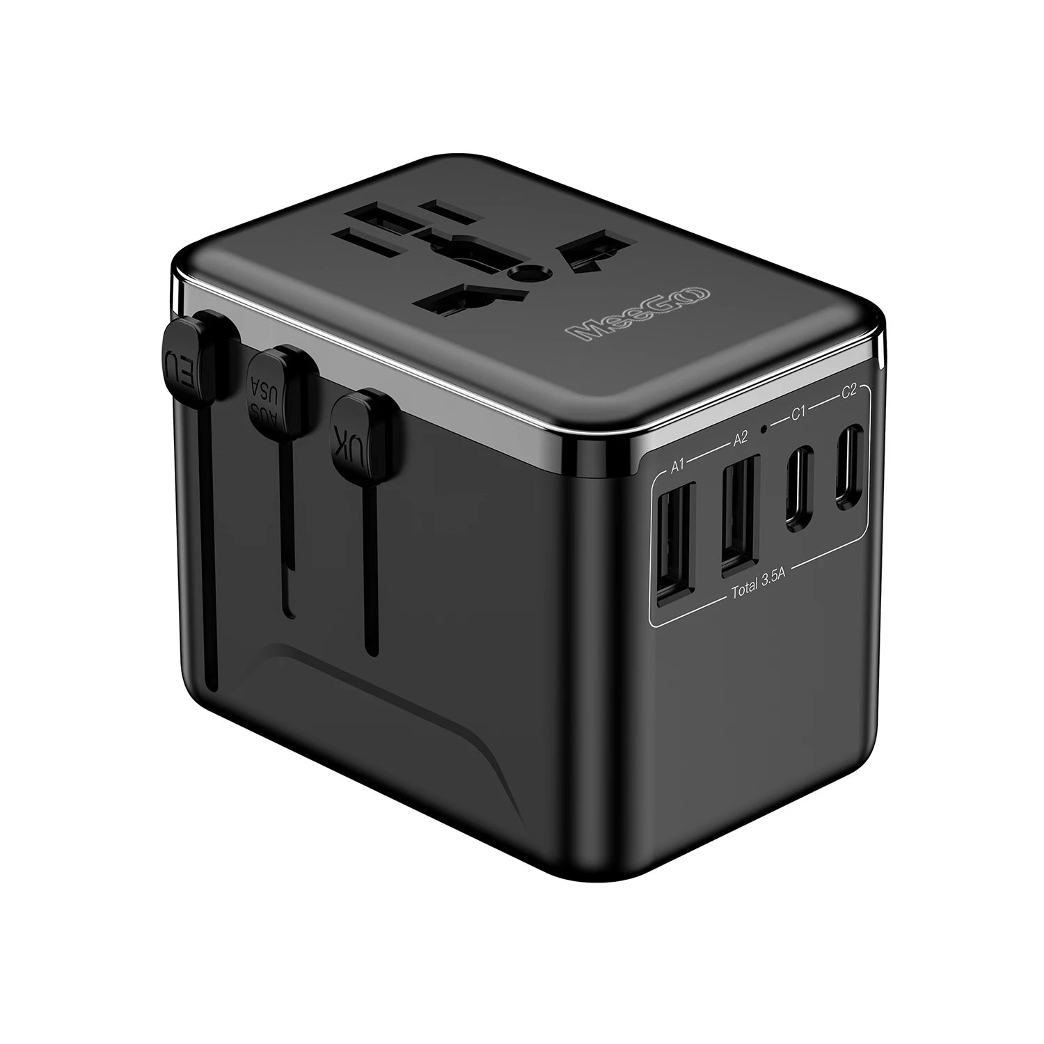 Universal Travel Adapter – 2500W Fast Charging | Worldwide Compatible